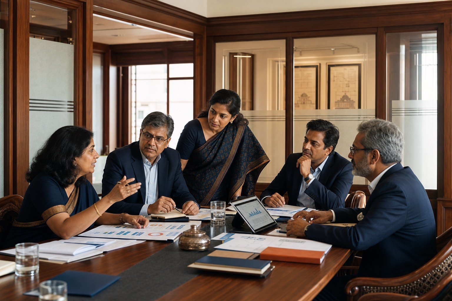 founding team of Indian finance professionals in discussion
